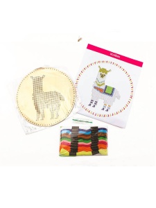 Kit broderie pe lemn 22 cm Lama Graine Creative 100684