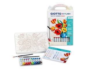 Kit Creativ ArtLab+ Pictura pe Numere Flori Giotto