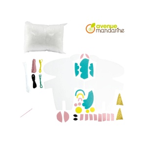 Kit Broderie Little Couz'in Alicia the Unicorn Avenue Mandarine KC066C