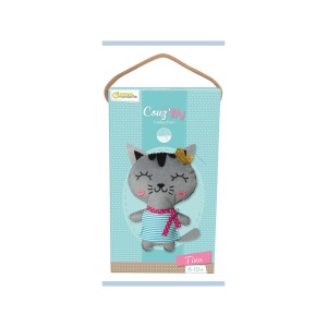 Kit Creativ de Cusut pentru Copii model Tina the Cat Avenue Mandarine 52654O
