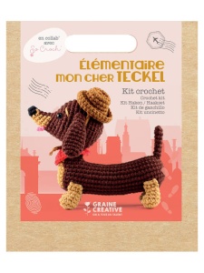 Kit creativ pentru crosetat Amigurumi model Teckel Graine Creative 39961