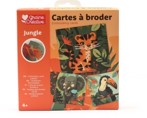 Kit de cusut pentru copii, personaje din jungla, 750247, Graine Creative