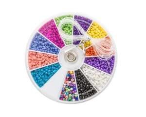 Kit margele din sticla 2 mm, 12 culori DP Craft GRZS-007