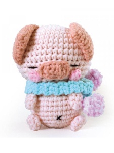 Kit pentru crosetat minigurumi purcelus 100 mm Graine Creative 420227
