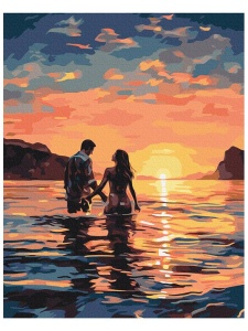 Kit pictura pe numere Lovers at Dawn 53890