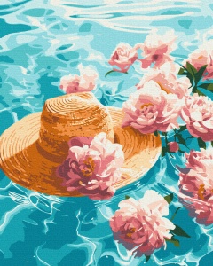 Kit pictura pe numere Water Peonies 54087