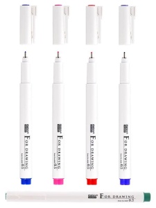Liner cu tus colorat pentru Desen Marvy Uchida 4600C - 0.3 mm
