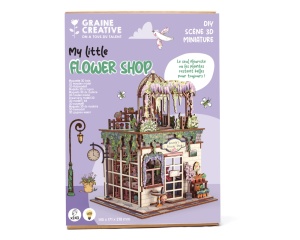 Macheta 3D din lemn, model Florarie 651071 Graine Creative