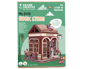 Macheta 3D din lemn, model Librarie 651073 Graine Creative