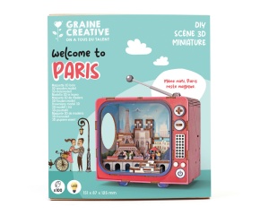 Macheta 3D din Lemn, model TV Paris 651064 Graine Creative