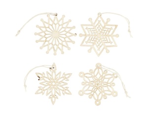 Ornament din lemn pentru iarna 7 cm 56809 Creativ Company