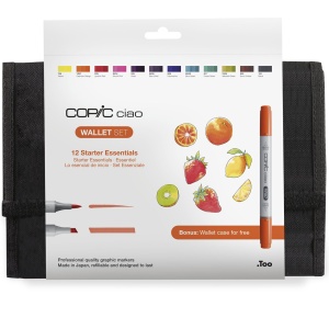 Penar echipat cu 12 markere cu cerneala pe baza de alcool, Copic Ciao Starter Set, 22075412
