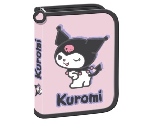 Penar neechipat Kuromi Pink St. Majewski, 1 fermoar, gri cu roz, cod 694202