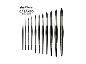 Pensula rotunda Da Vinci CASANEO 5598, cu fibre sintetice ultra-moi - Img 2