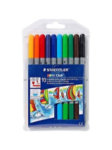 Set 10 carioci Staedtler cu varf la ambele capete