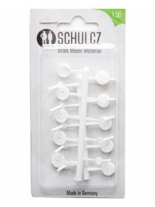 Set 10 mese rotunde in miniatura 1:100 Schulcz 54.21081.10