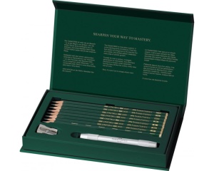 Set 10 piese pentru desen, editie limitata Beginner to Master, Castell 9000, Faber-Castell, FC119067