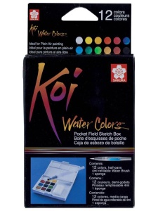 Set 12 acuarele Koi Sketchbox Sakura xncw-12h