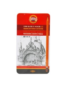 Set 12 creioane grafit ART 8B-2H Koh-I-Noor 1502/II