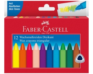 Set 12 creioane triunghiulare cerate Faber Castell 120010