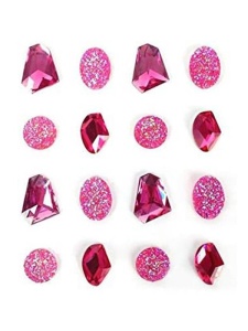 Set 16 pietre adezive 2cm roz Graine Creative 500386