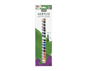 Set 17x10ml Culori Acrilice Pop Art + 15ml White 669710 Pebeo