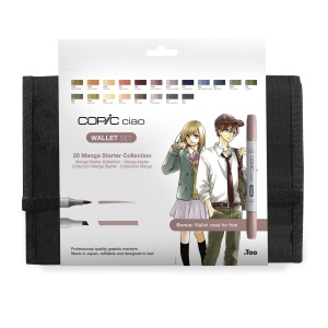 Set 20 markere cu cerneala pe baza de alcool si penar, Copic Ciao Manga Starter Collection, 22075734