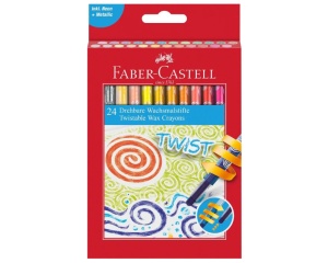Set 24 Creioane Cerate Retractabile Twist Faber Castell 120004