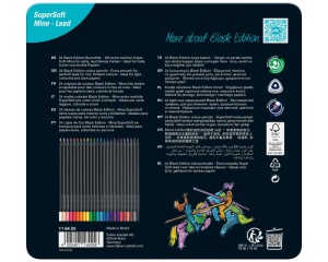 Set 24 creioane colorate Black Edition Faber Castell 116425