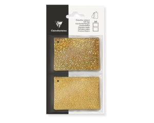 Set 2x5 Etichete de Cadouri Model cu Holograma si Sclipici Clairefontaine 617070C