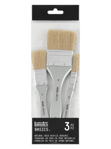 Set 3 pensule din par de porc LIquitex Basics Acrylics 3699368