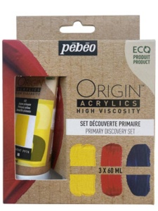 Set 3 x 60 ml culori acrilice Origin Primary Pebeo 817410