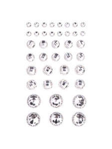 Set 40 cristale adezive, diverse marimi Dp Craft GRKR-080
