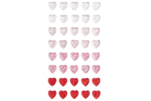 Set 40 Pietre Adezive 10mm Inimi GRKR-062 Dp Craft