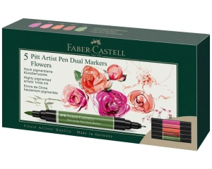 Set 5 Dual-Markere Flowers Pitt Artist Faber-Castell FC162007