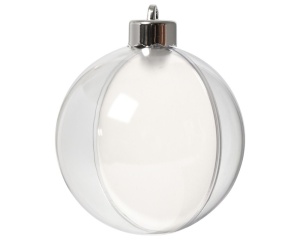 Set 5 globuri plastic transparente 8 cm pentru decor si DIY 52141