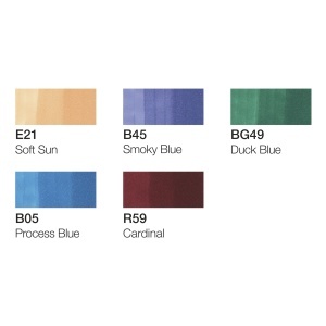 Set 5 markere cu cerneala pe baza de alcool + 1 Multiliner 0,3 mm, Copic Ciao Manga 2, 22075557 - Img 3