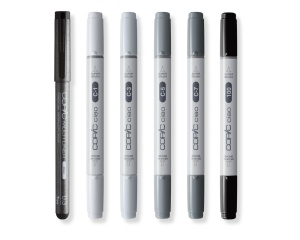 Set 5+1 Copic Ciao Colectia Shade Tonuri Reci de Gri si Negru 22075580