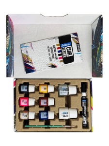 Set 6+1 culori pentru piele Setacolor Pebeo 295682