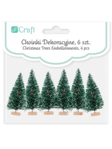 Set 6 Braduti de Craciun verzi 5cm Dp-Craft CEOZ-133