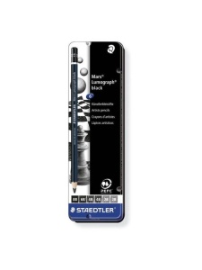 Set 6 creioane schite Mars Lumograph black 100B G6