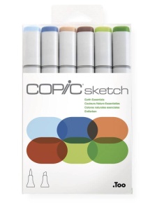 Set 6 markere cu cerneala pe baza de alcool, Copic Sketch Earth Essentials, 21075665