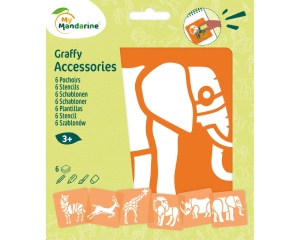 Set 6 sabloane animale din savana pentru copii Mandarine 42442MD