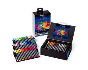 Set 60 linere Pigment Brush cu varf tip pensula, 371-C60, Staedtler