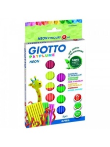 Set 8 plastiline fluorescente, 8 culori x 33 g, Giotto Bebe, 000513200