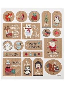 Set abtipilduri Etichete - Iarna Creativ Company 29045