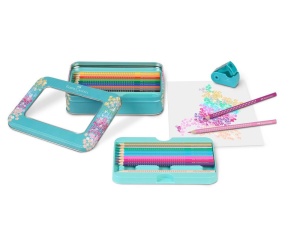 Set cadou 20 creioane colorate Sparkle ascutitoare Faber Castell FC201641