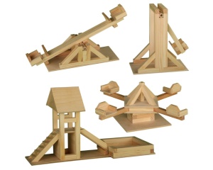 Set constructie loc de joaca 176 piese lemn Walachia WLCK51