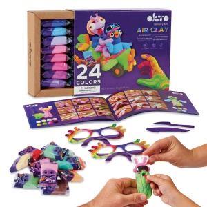Set creatie Air Clay 24 culori Okto OK70150 pentru modelaj si joaca creativa