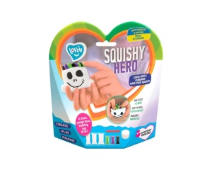 Set creatie cu argila usoara, 6 culori, Squishy Hero Scary Ghost, Okto, OK70126